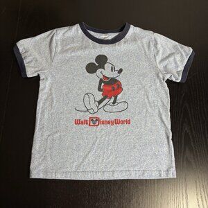 Vintage 80s Kids L/XL? Walt Disney World MICKEY MOUSE Blue Ringer T-Shirt 1980s